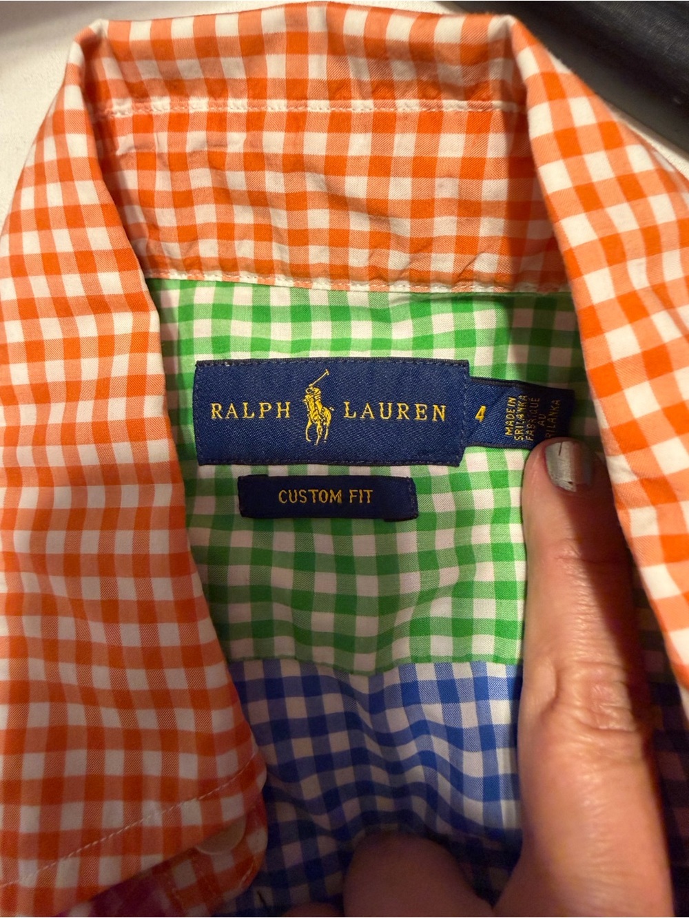 Ralph Lauren Multicolor Gingham Button-Down Shirt Size 4 - Picture 5 of 5